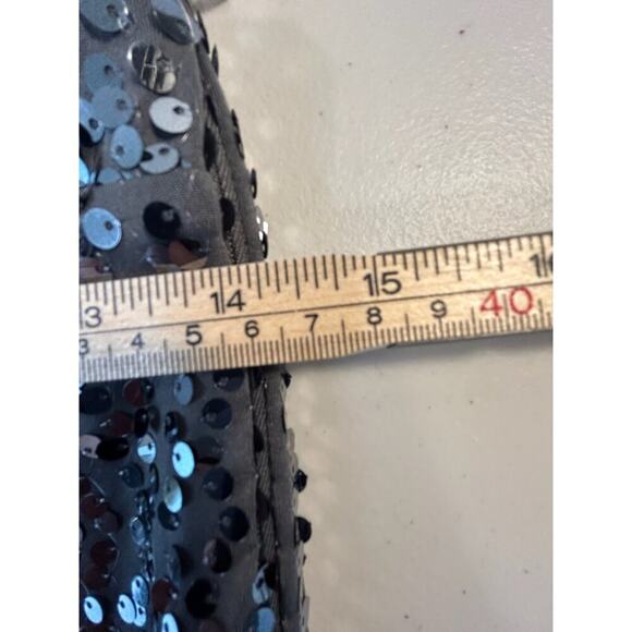 Forever21 Gray Sequin Sleeveless Mini Dress With Adjustable Spaghetti Straps, L - Picture 3 of 6